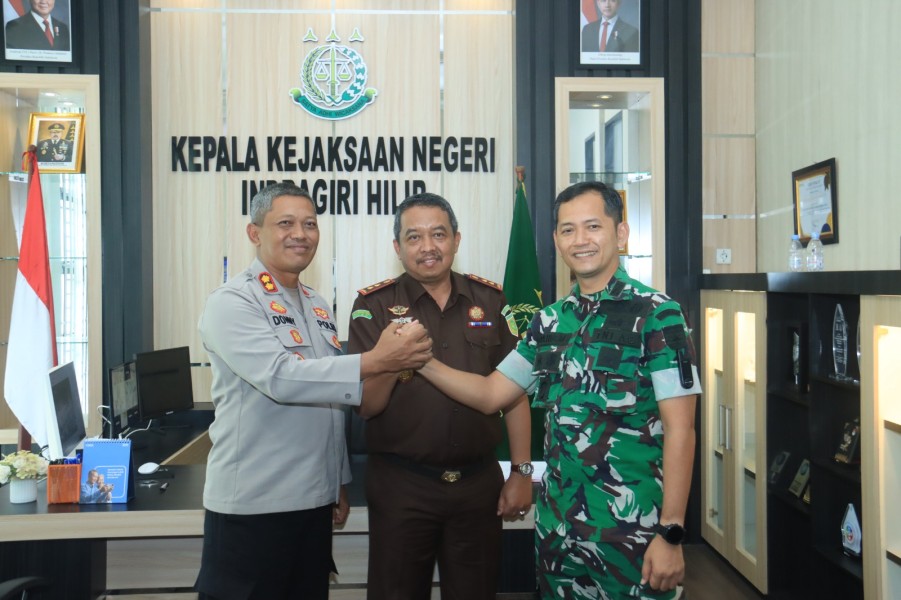 Kapolres Indragiri Hilir Perkuat Sinergitas TNI, Polri, dan Kejaksaan Melalui Silaturahmi