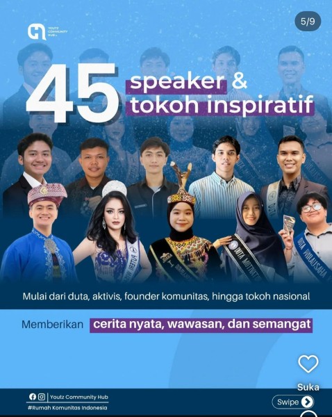 Putera Inhil Masuk 45 Tokoh Inspiratif Nasional, Muhammad Rizki Nur Asri Bawa Budaya Melayu ke Panggung Komunitas Indonesia
