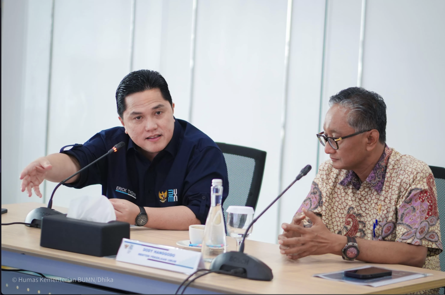 Menteri BUMN dan Menteri PU Sepakat Percepat Sinergi Pembangunan Infrastruktur untuk Dukung Hilirisasi Swasembada Pangan dan Energi