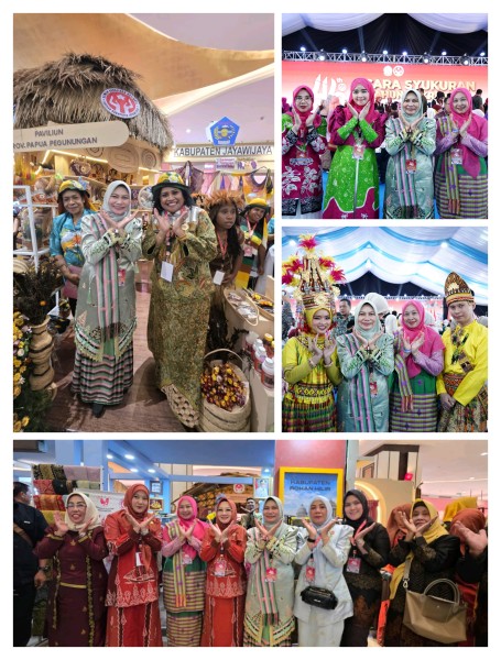 Hadiri Puncak Syukuran HUT ke-46 Dekranas, Ketua Dekranasda Inhil Promosikan Produk UMKM Unggulan di Makassar