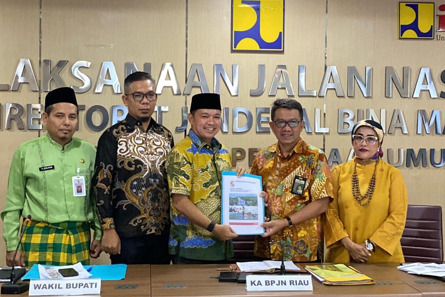 Temui BPJN Riau, Wabup Husni Thamrin Sampaikan Persoalan Banjir Jalintim Pelalawan