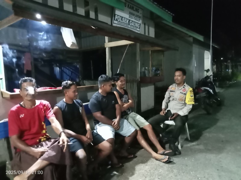 Bhabinkamtibmas Desa Pungkat Aktif Kunjungi Pos Satkamling, Warga Merasa Lebih Aman