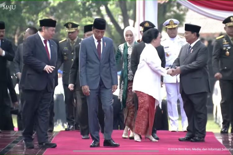 Keakraban Puan, Jokowi, dan Prabowo Saat Upacara Kesaktian Pancasila