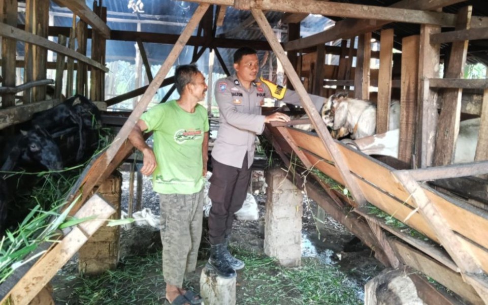 Dukung Program Asta Cita, Polsek Kelayang Monitoring Peternakan Warga