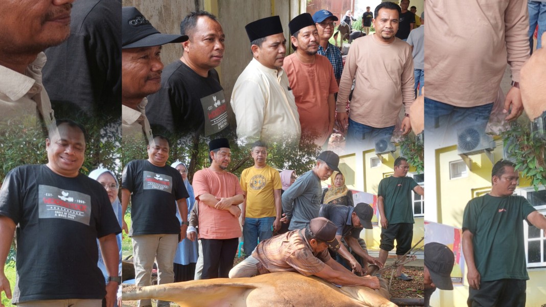 DPD Golkar Pelalawan Salurkan Hewan Kurban Sapi dan Kambing