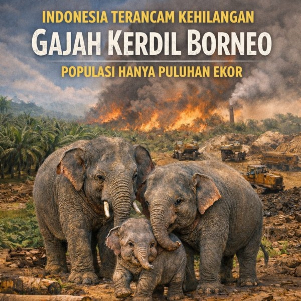 Indonesia Terancam Kehilangan Gajah Kerdil Borneo: Populasi Hanya Puluhan Ekor