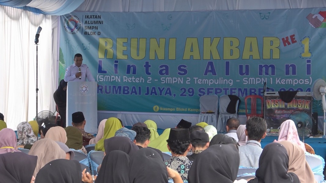 Reuni Akbar Perdana Lintas Alumni SMP Negeri 1 Kempas Berlangsung Meriah