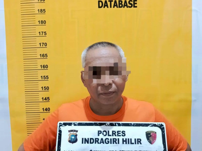 Polres Inhil Tangkap Pelaku Pembakaran Lahan Gambut di Perbatasan Tembilahan Hulu dan Enok