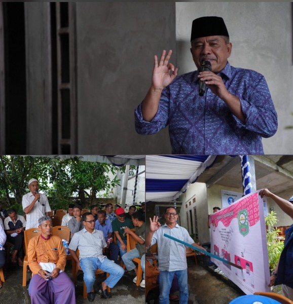 Ratusan Warga Siak Hadiri Kampanye Dialogis Alfedri-Husni di Tengah Hujan