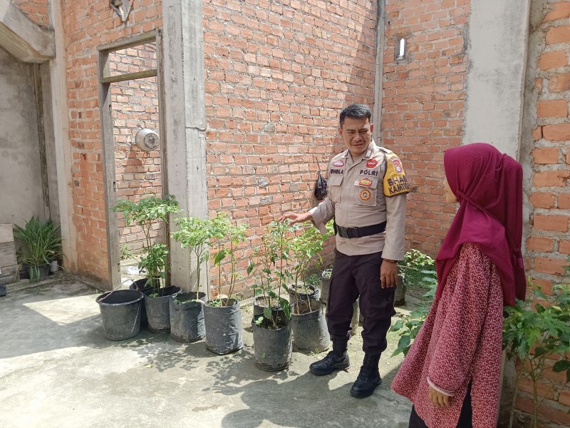 Sencalang Berkebun, Bhabikamtibmas dan Warga Satu Barisan Wujudkan Ketahanan Pangan Nasional