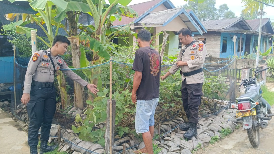 Polisi Turun ke Pekarangan, AIPTU Benny Codiyat Dampingi Warga Lr Baru Ciptakan Ketahanan Pangan