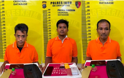 Polsek Seberida Bongkar Dugaan Peredaran Sabu di Pangkalan Kasai, 3 Pria Diamankan
