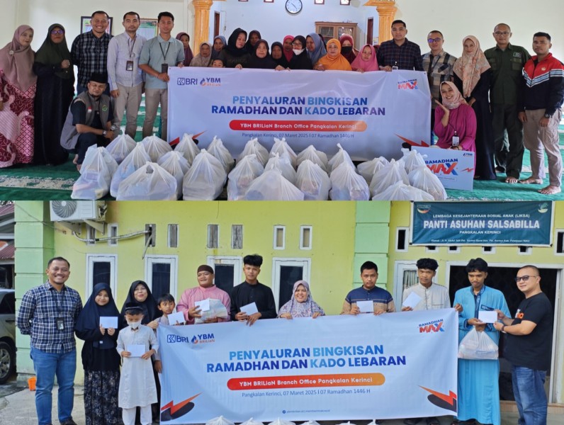 Jelang Lebaran, BRI BO Pangkalan Kerinci Salurkan Paket Sembako untuk Duafa dan Anak Yatim