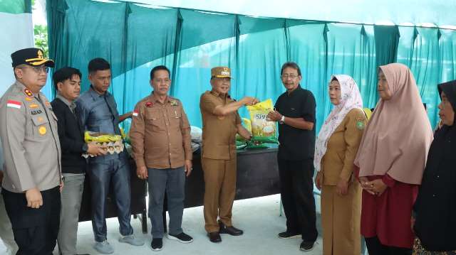 Polres Meranti Kawal Kegiatan Gerakan Pangan Murah di Alahair Timur