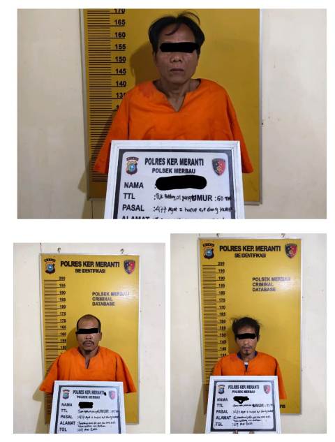 Gerak Cepat Polsek Merbau Tiga Pencuri Serang Walet Dibekuk Hanya Dalam Hitungan Jam
