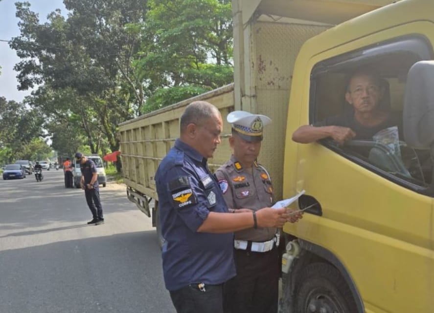 38 Truk ODOL di Pekanbaru Terjaring Razia Gabungan