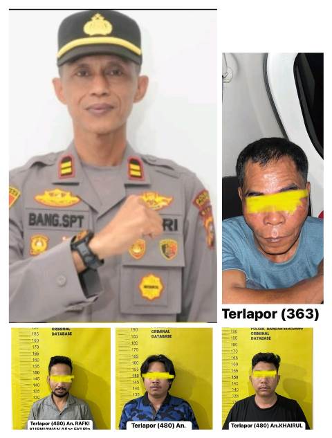 Kasus Pencurian dengan Pemberatan 4 Tersangka Diamankan Polsek Sei Kijang