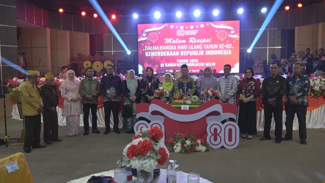 Ketua DPRD Inhil Hadiri Malam Resepsi HUT RI Ke-80