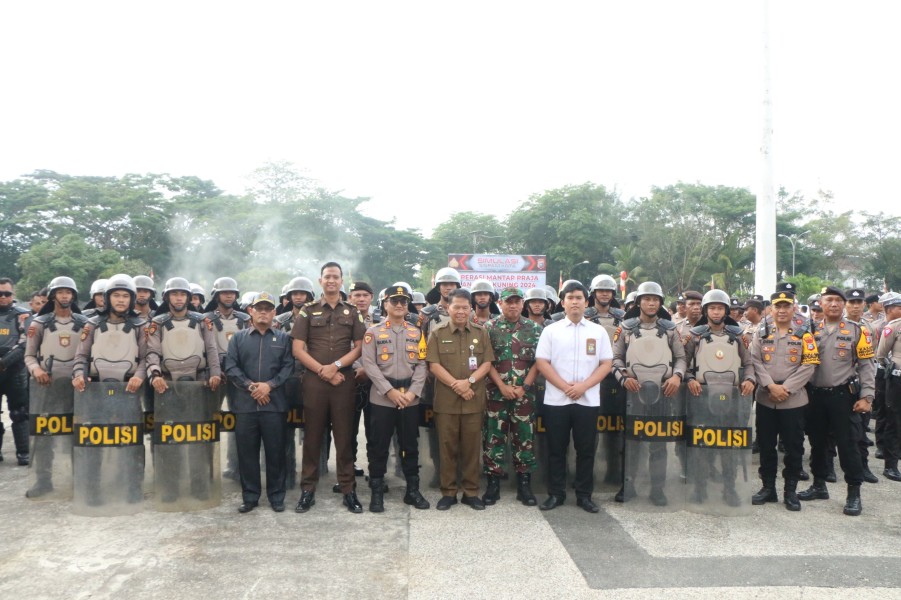 Pj Bupati H Erisman Yahya Apresiasi Simulasi Sispam Kota Polres Inhil Demi Pengamanan Pilkada