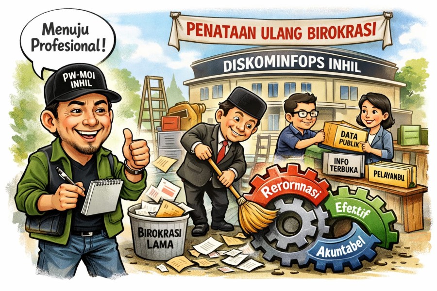 PW-MOI Inhil Apresiasi Upaya Diskominfops Menata Ulang Birokrasi Internal Menuju Profesional