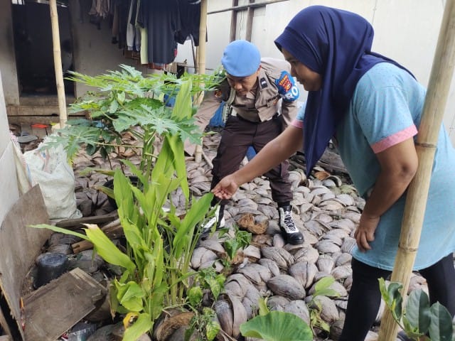 Polsek Enok Turun ke Pekarangan, Kawal Sayur, Cabe dan Jahe Warga Jalan Pendidikan