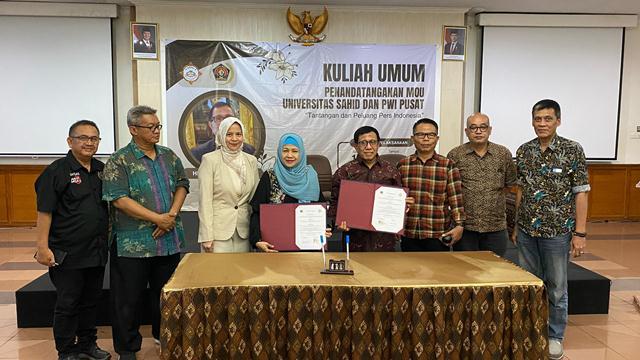 Dukung Ciptakan SDM Unggul PWI Pusat dan Universitas Sahid Jakarta Jalin Kerja Sama