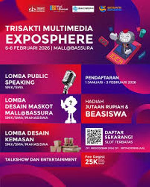 Trisakti Multimedia Exposphere 2026 Sukses Digelar di Mall@Bassura, Kolaborasi Kreativitas, Industri, dan Generasi Muda