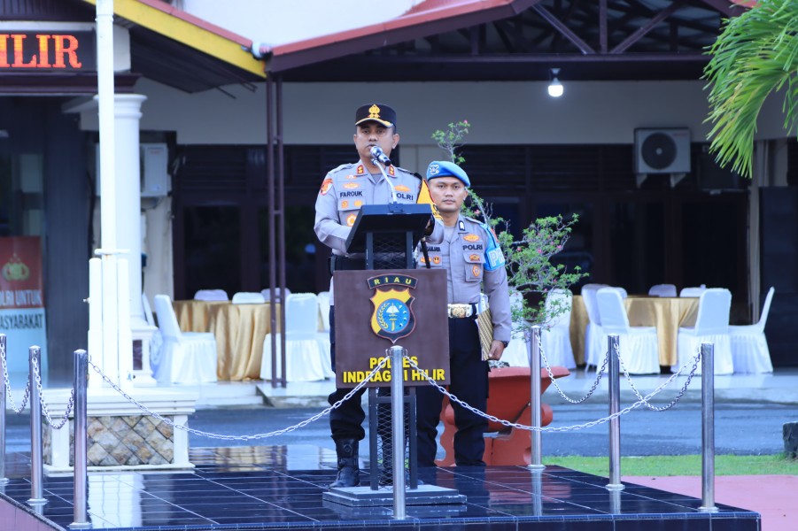 Pawai Malam Takbir Idul Fitri 1447 H, Kapolres Inhil Pimpin Pengamanan