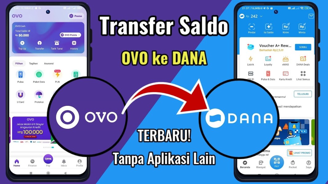 Cara Transfer Saldo OVO ke DANA dan Biaya Adminnya