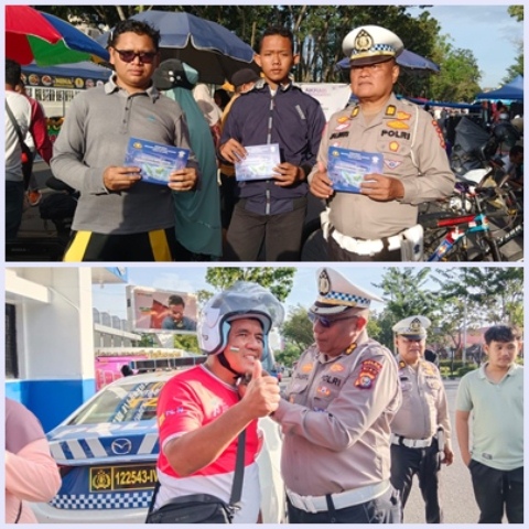 Sukseskan CFD Pekanbaru, Ditlantas Polda Riau Gelar Kampanye Keselamatan Berlalu Lintas