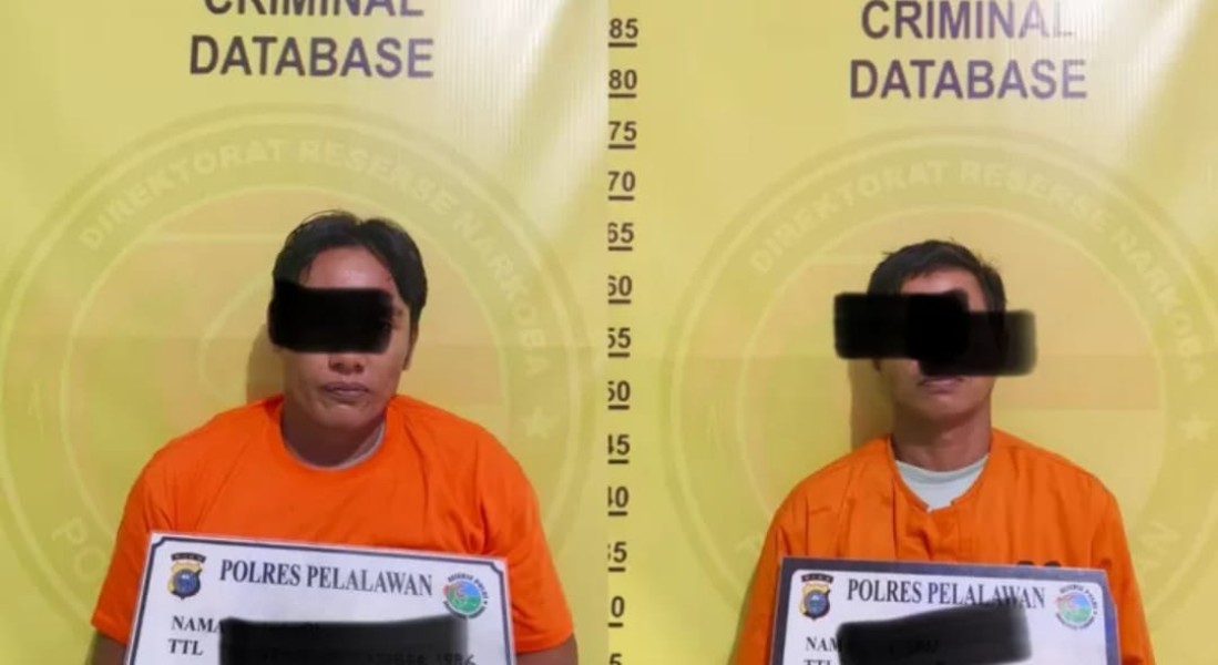 Dua Orang Pengedar Ditangkap, Polres Pelalawan Sita 1,23 Kg Ganja