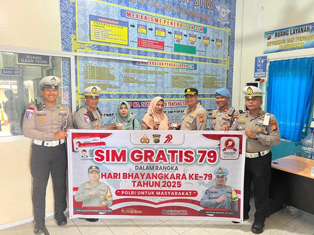 Semarak Hari Bhayangkara 79, Kapolres Meranti Beri SIM Gratis untuk Warga Kelahiran 7 dan 9 juli