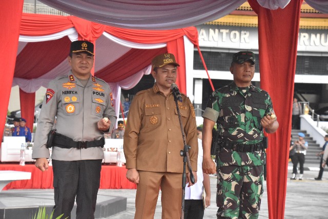 Gubernur Riau dan Danrem 031/WB Pimpin Apel Kesiapan Jambore Karhutla 2025