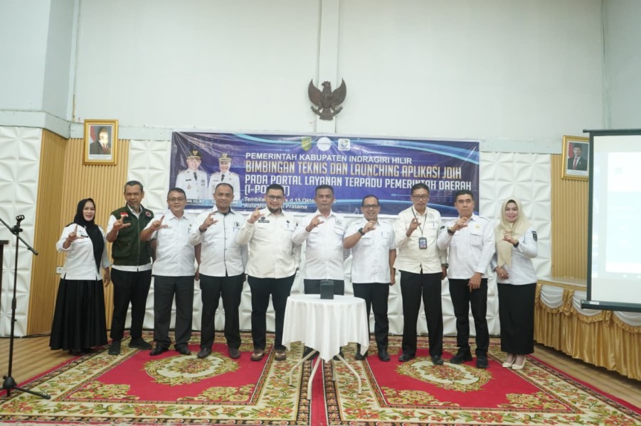 Pemkab Inhil Luncurkan JDIH Terintegrasi i-Potret, Perkuat Akses Informasi Hukum dan Layanan Digital