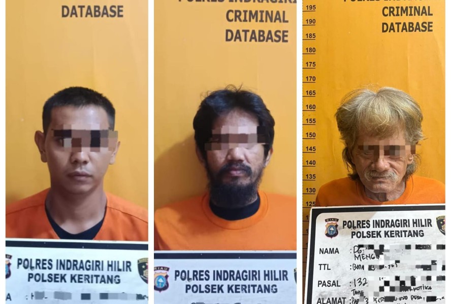 Polsek Keritang Tangkap Pengedar Narkoba, Sita 96,7 Gram Sabu dan 35 Butir Ekstasi