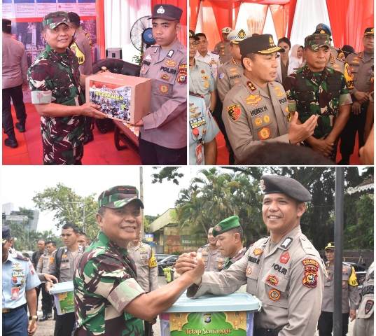 Sinergitas TNI/POLRI meninjau pos pengamanan Mudik lebaran