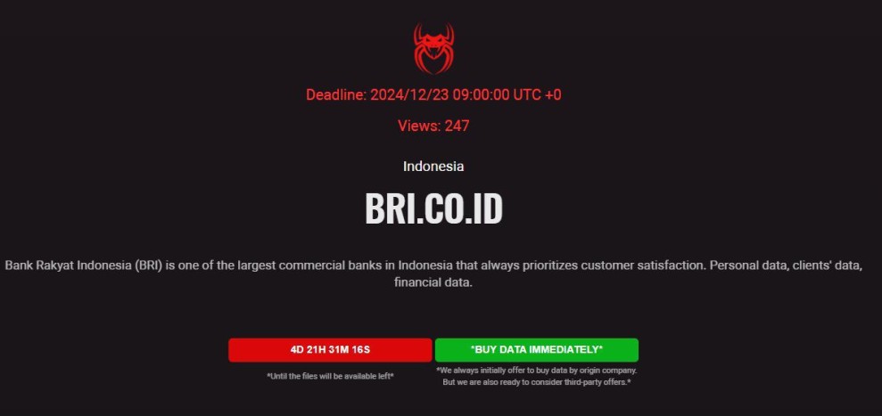 Bank Rakyat Indonesia (BRI) Diduga Menjadi Korban Serangan Ransomware: Apa yang Terjadi?