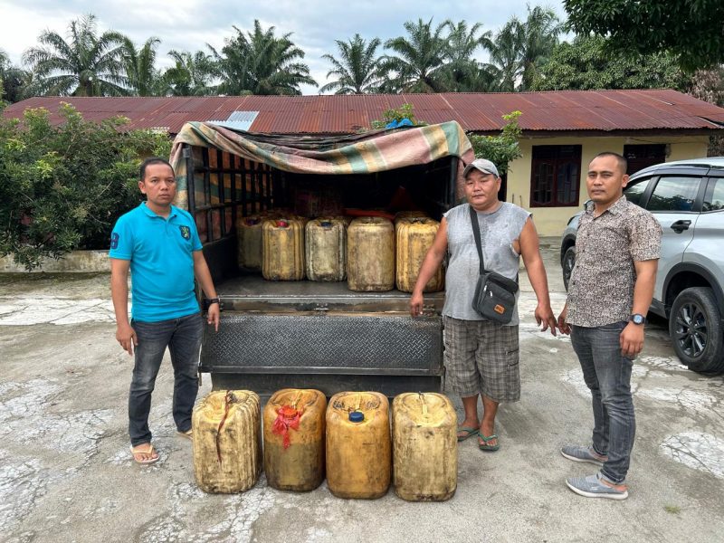 Polsek Kampung Rakyat Menangkap Sindikat Penimbunan BBM di Labuhanbatu Selatan