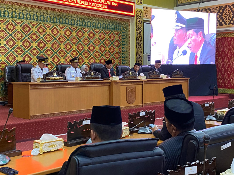 Pidato Perdana, Bupati Pelalawan Sampaikan Pentingnya Sinergi Eksekutif dan Legislatif