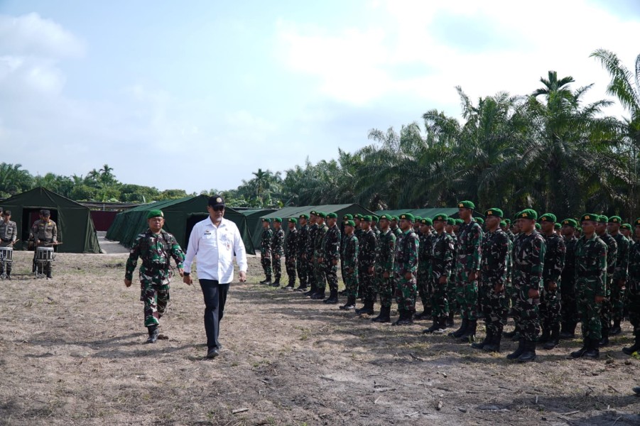 Kodim 0314/Inhil Gelar Upacara Penyambutan Personel TP 953/Harimau Rawa