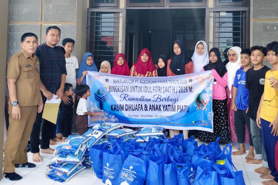 Wujud Kepedulian Sosial, PT Agritasari Prima Salurkan 120 Paket Sembako untuk Dhuafa dan Anak Yatim