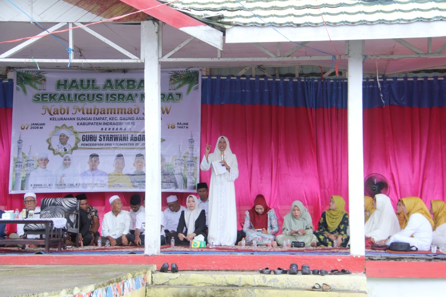Wakil Bupati Inhil Hadiri Haul Akbar dan Peringatan Isra Mi’raj Nabi Muhammad SAW di Sungai Empat