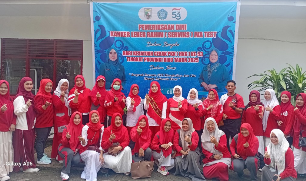 Ketua TP PKK Pelalawan Buka IVA Test Peringati HKG PKK Ke-53