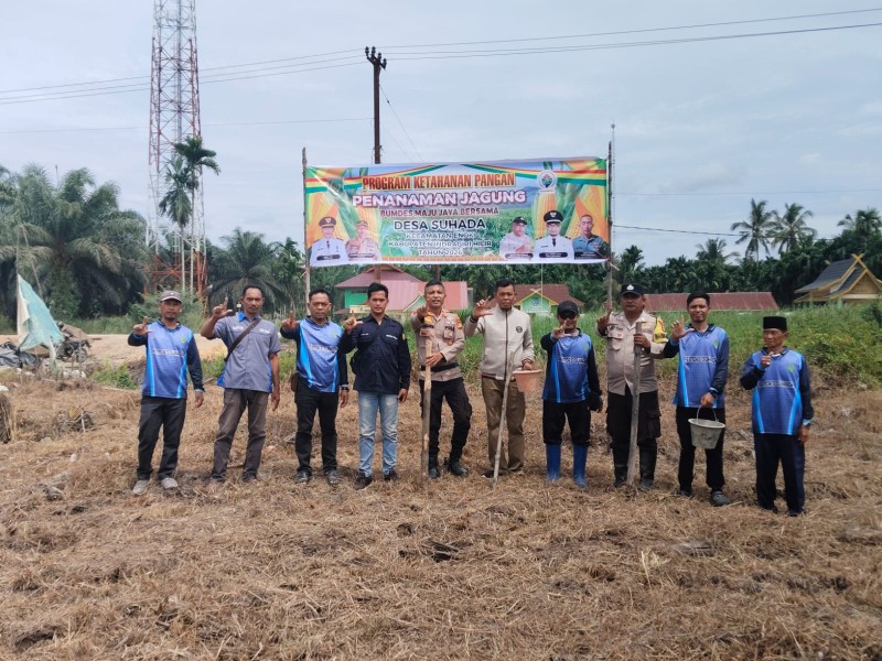 Sinergi Tanpa Batas: Kelompok Tani, Camat, Kapolsek Kawal Ketahanan Pangan di Suhada Enok