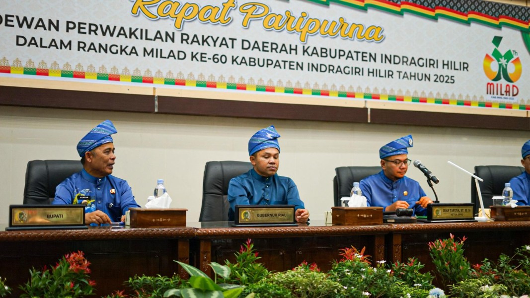 Ketua DPRD Inhil Pimpin Sidang Paripurna Milad Inhil ke 60
