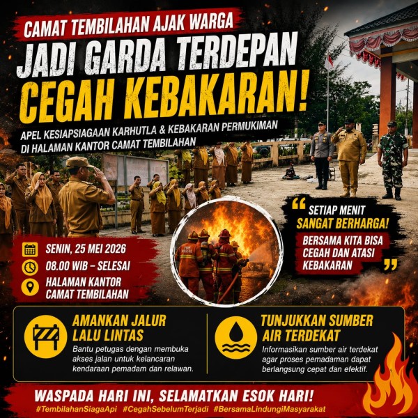 Camat Tembilahan Ajak Warga Jadi Garda Terdepan Cegah Kebakaran, Bantu Petugas Buka Akses dan Tunjukkan Sumber Air Saat Terjadi Kebakaran