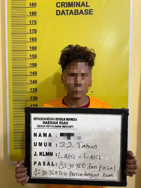 Cabuli Anak dibawah Umur, Seorang Pemuda 22 Tahun Di Amankan Polres Meranti