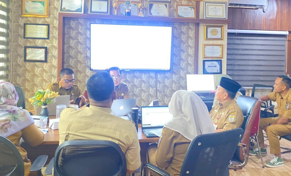 Gelar Rapat Evaluasi KKPA, Pemkab Pelalawan Gesitkan Penginputan Data Kabupaten Pangan Aman