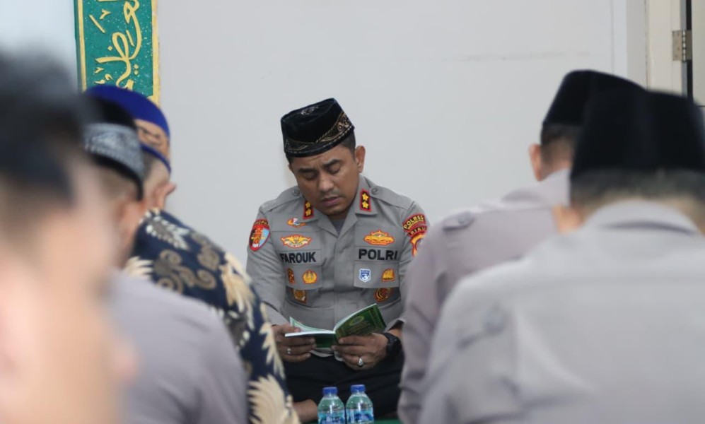 Polres Inhil Gelar Doa Bersama dan Sholat Ghaib Alm Affan Kurniawan