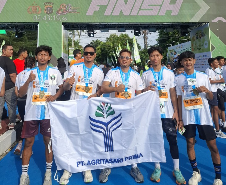 CSR PT Agritasari Prima Fasilitasi Pemuda Desa Segati di Ajang Riau Bhayangkara Run 2026